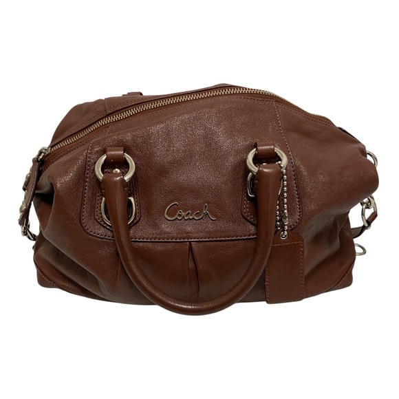 Coach Brown Leather Satchel Bag - Picture 1 of 9